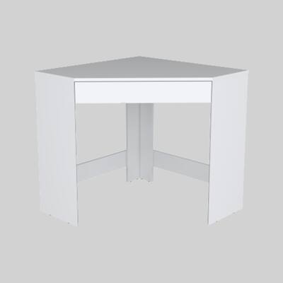 Space-Saving Corner Desk with Storage Drawer and Sturdy Build, Ideal for Home Offices