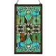 preview thumbnail 10 of 12, River of Goods Brandi's Tiffany Style Stained Glass Green 26-inch Window Panel - 15"L x 0.25"W x 26"H