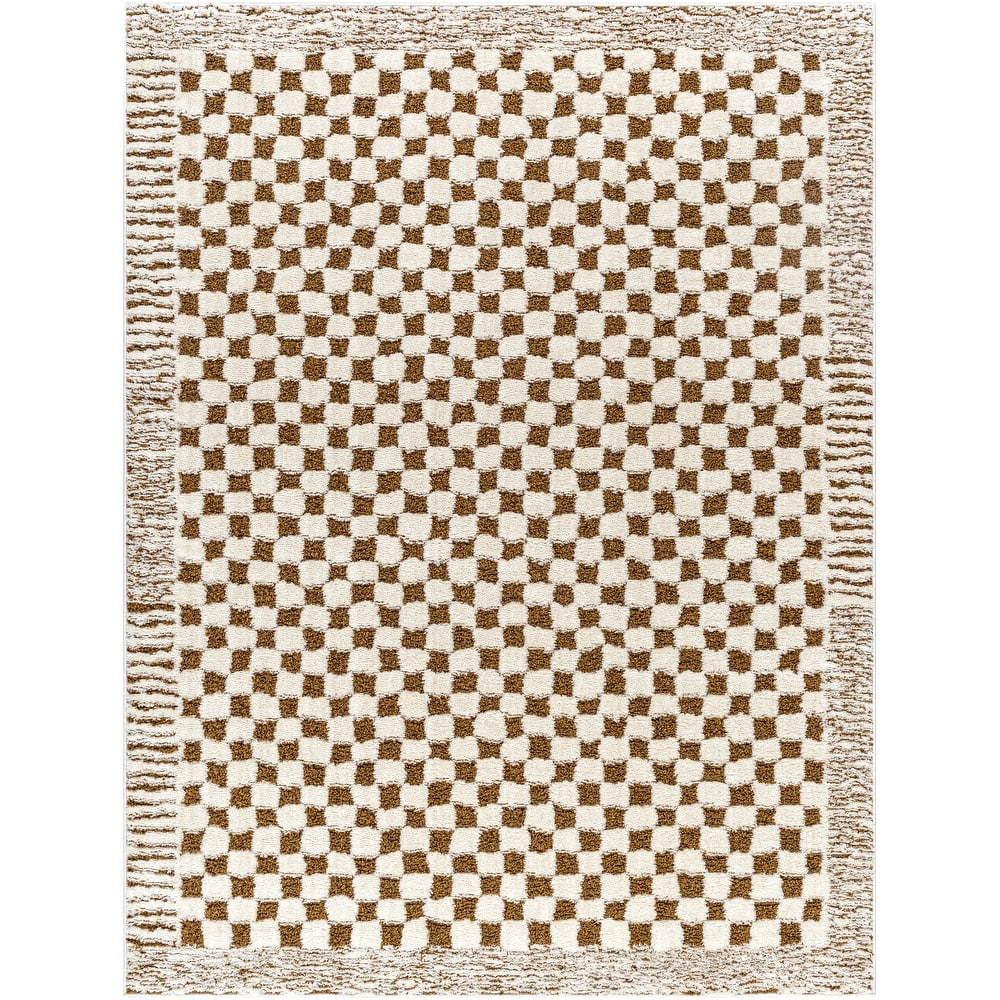 Livabliss Freud Mod Checkered & Striped Area Rug