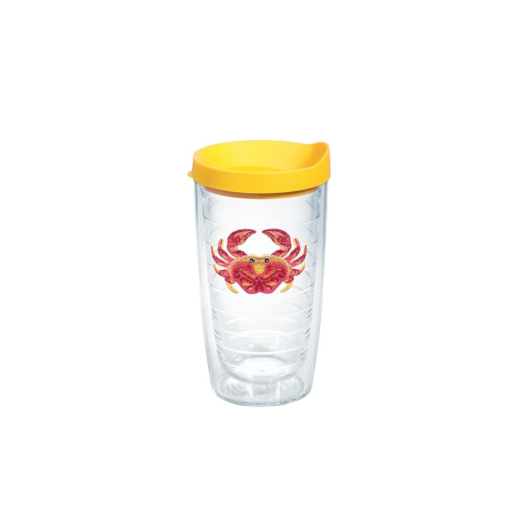 Tervis Tropical Animals Made in USA Double Walled Insulated Tumbler Travel 16oz, Crab