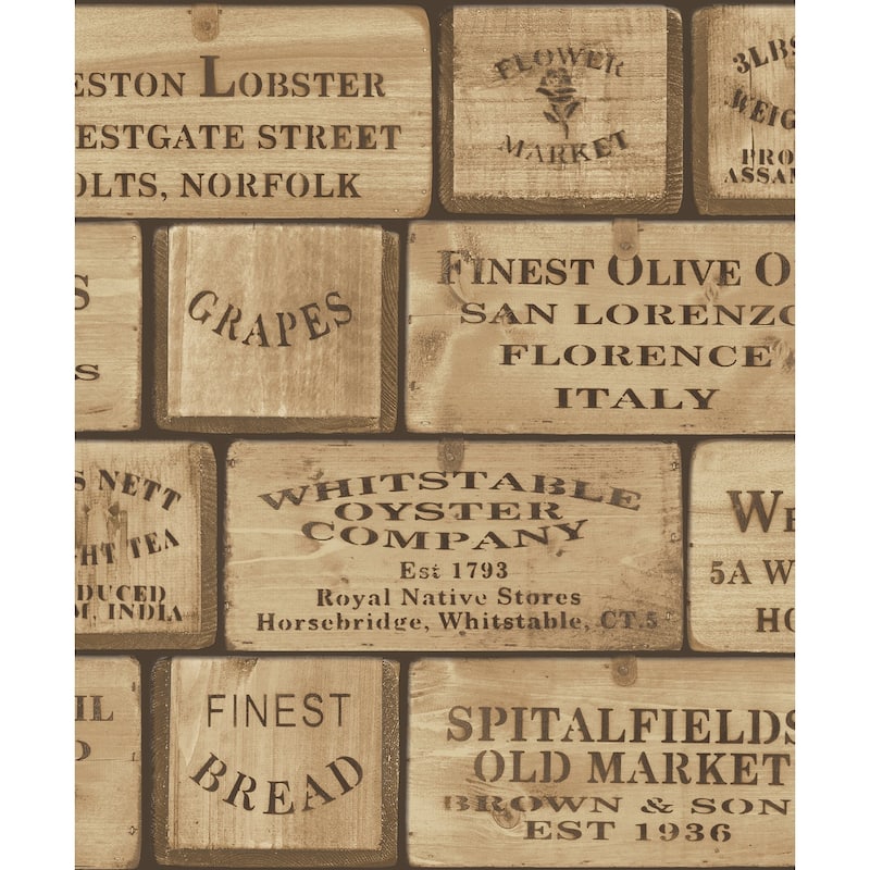 Galerie Wallcoverings Kitchen Food Label Boxes Vinyl on Non-woven Matte Wallpaper Roll