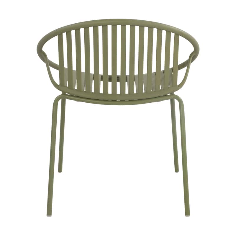Christopher Knight Home - Lockhart Patio Dining Chair with Metal Legs and Plastic Backrest