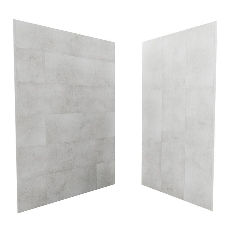 Epiphany Glue-up Wall Tiles 15.75 in. H x 31.5 in. L In Concrete Grey