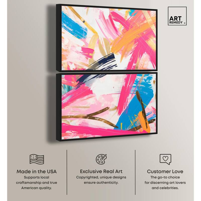 Language Spontaneity II Canvas Set of 2 by Art Remedy