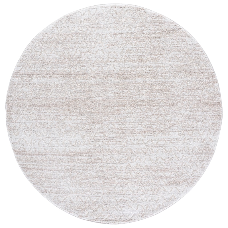 SAFAVIEH Northport Arnfridur Rug - 6'7" Round - Beige/Ivory