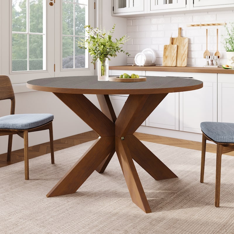 Christopher Knight Home- Smith Oak Round Dining Table - Cherry