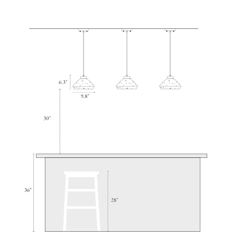 Flyn Modern 1-Light Mercury Glass Kitchen Island Pendant Lights