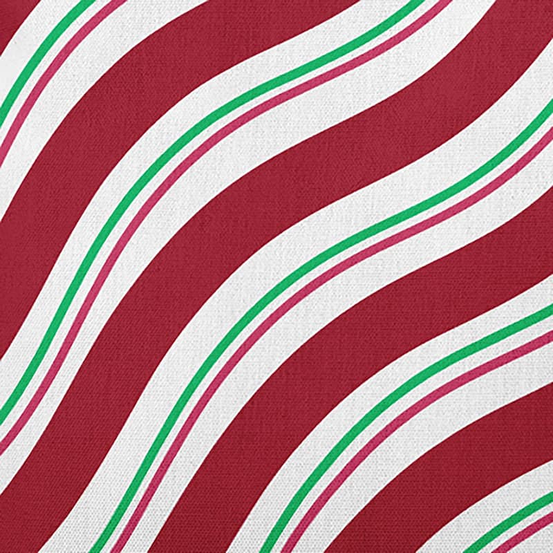 Candy Stripes Christmas Indoor/Outdoor Throw Pillow