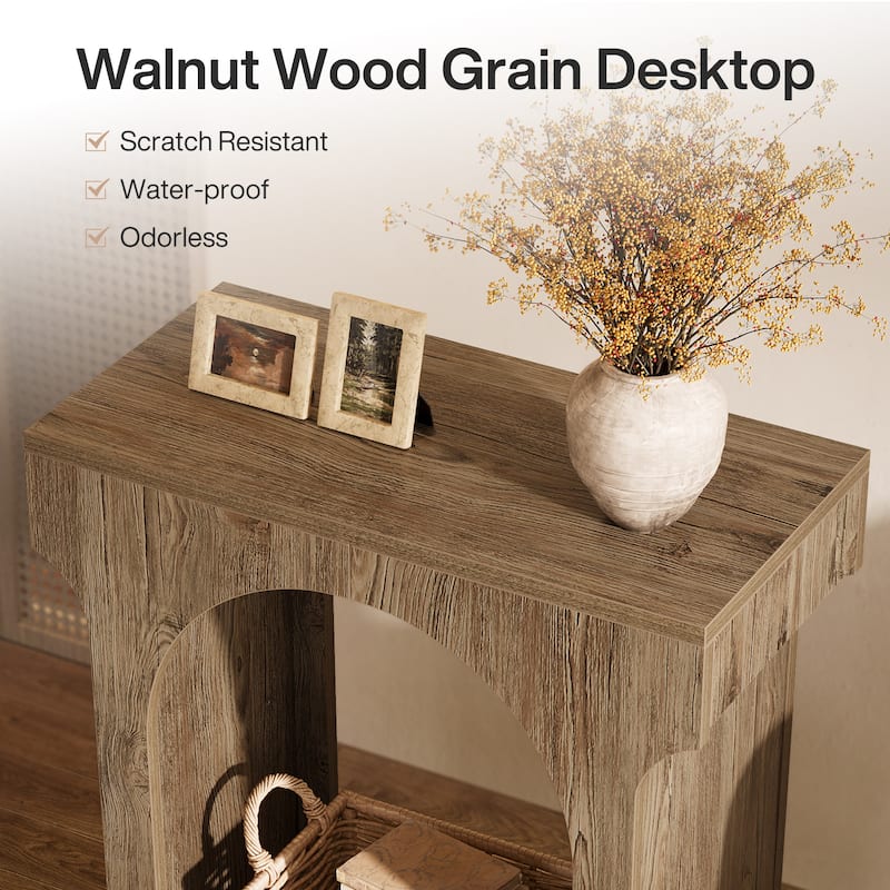 2 Tier Wood End Side Table with Storage Space for Living Room / Bedroom