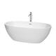 Option White, Polished Chrome Trim & Faucet