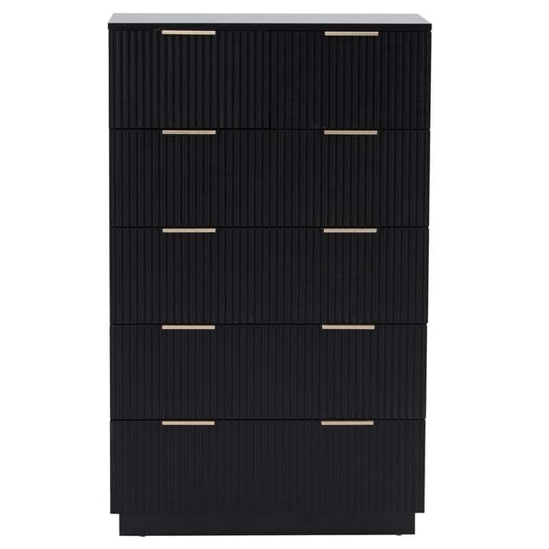 28inch Wide Drawer cabinet - Black - 6-drawer