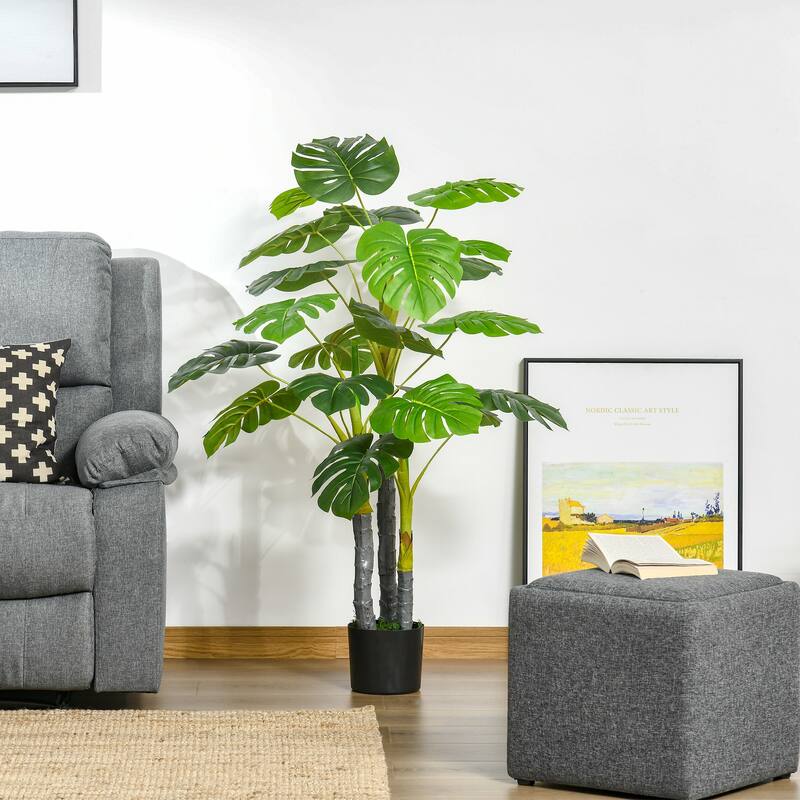 4FT Artificial Monstera Tree, Faux Decorative Plant in Nursery Pot