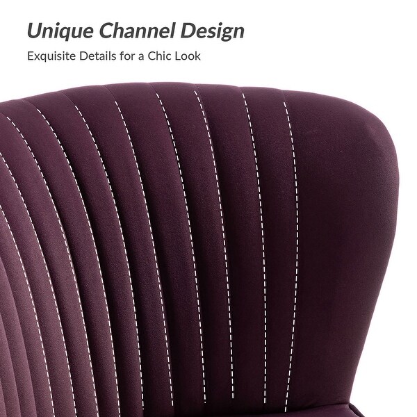 Monica Modern Velvet Curved Tufted Back Loveseat with Metal