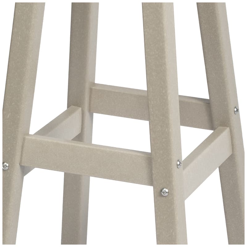 Laguna Hdpe All Weather Outdoor Patio 24" Square Counter Stool (Set Of 2)