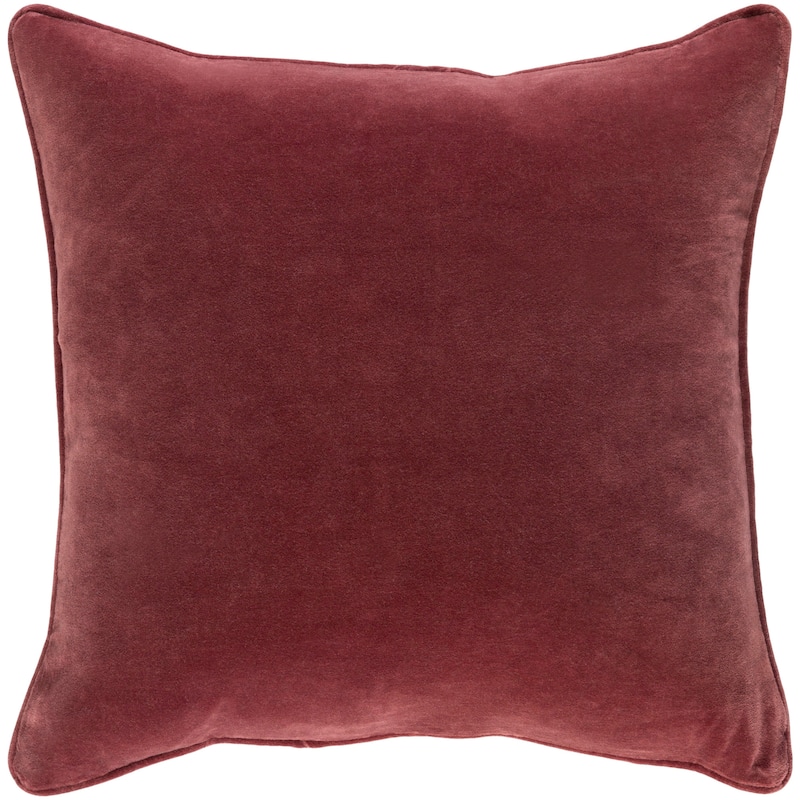 Decorative Vesey Burgundy 18-inch Throw Pillow Cover