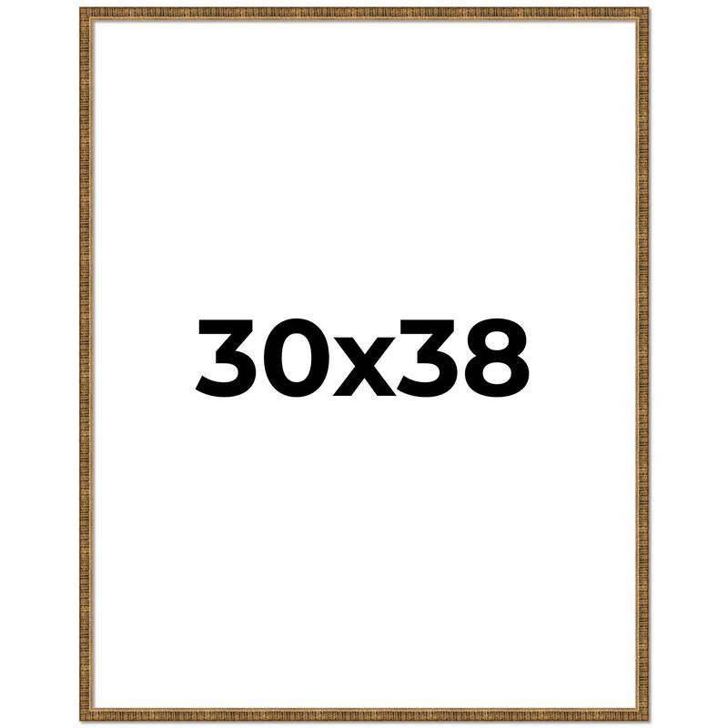 30x38 Frame Gold Picture Frame - Complete Modern Photo Frame Includes
