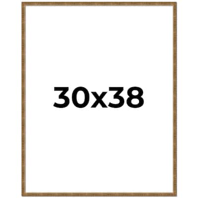 30x38 Frame Gold Picture Frame - Complete Modern Photo Frame Includes