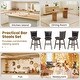 preview thumbnail 9 of 7, Costway 29" Swivel Bar Stools Set of 2 with Back Rubber Wood Legs - See Details
