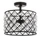 preview thumbnail 4 of 6, Yvette 14.5" Crystal/Metal LED Semi-Flush Mount, Oil Rubbed Bronze by JONATHAN Y