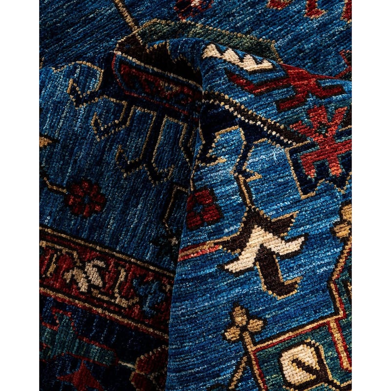 Serapi One-of-a-Kind Hand-Knotted Area Rug - Light Blue, 7' 11" x 9' 10" - 7' 11" x 9' 10"