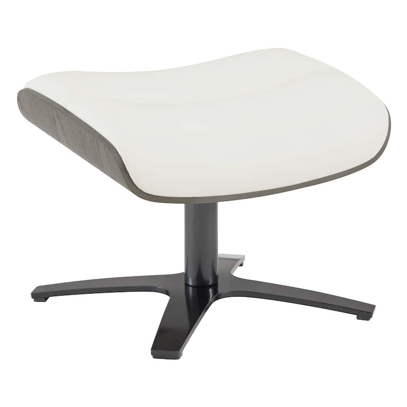 Spruce & Spring Leon Swivel Recliner Chair with Ottoman Set and Adjustable Headrest