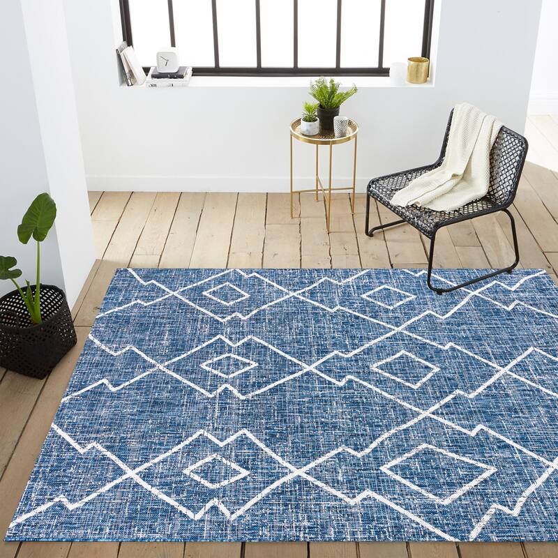 JONATHAN Y Derya Tribal Diamond Trellis Indoor/Outdoor Area Rug