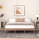 preview thumbnail 2 of 7, Wooden Queen Platform Bed Frame for Kids Teens Adults, Queen Size Bedframe with Solid Wood Slats Support, Not Included Headboard
