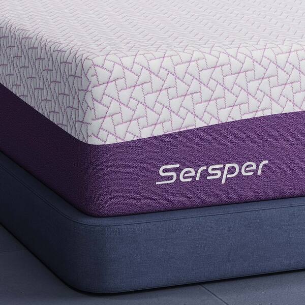 slide 2 of 7, Sersper 14 Inch Memory Foam Mattress,Medium Firm,Adjustable Bed Compatible,CetriPUR-US - N/A King