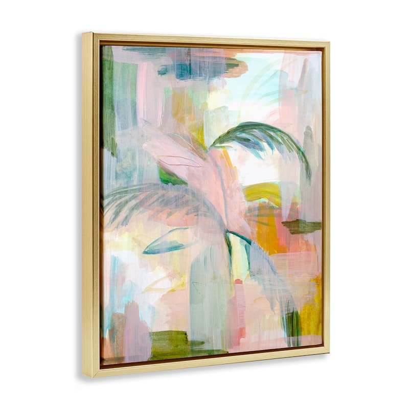 Stupell Palm City Abstraction Framed Floater Canvas Wall Art Design By Gemma Bardot