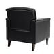 preview thumbnail 19 of 69, Tufted Vegan Leather Accent Chair Upholstered Armchair