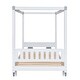 preview thumbnail 5 of 6, Modern Finish Style Twin Size Canopy Car-Shaped Platform Bed with Wheels and Slats