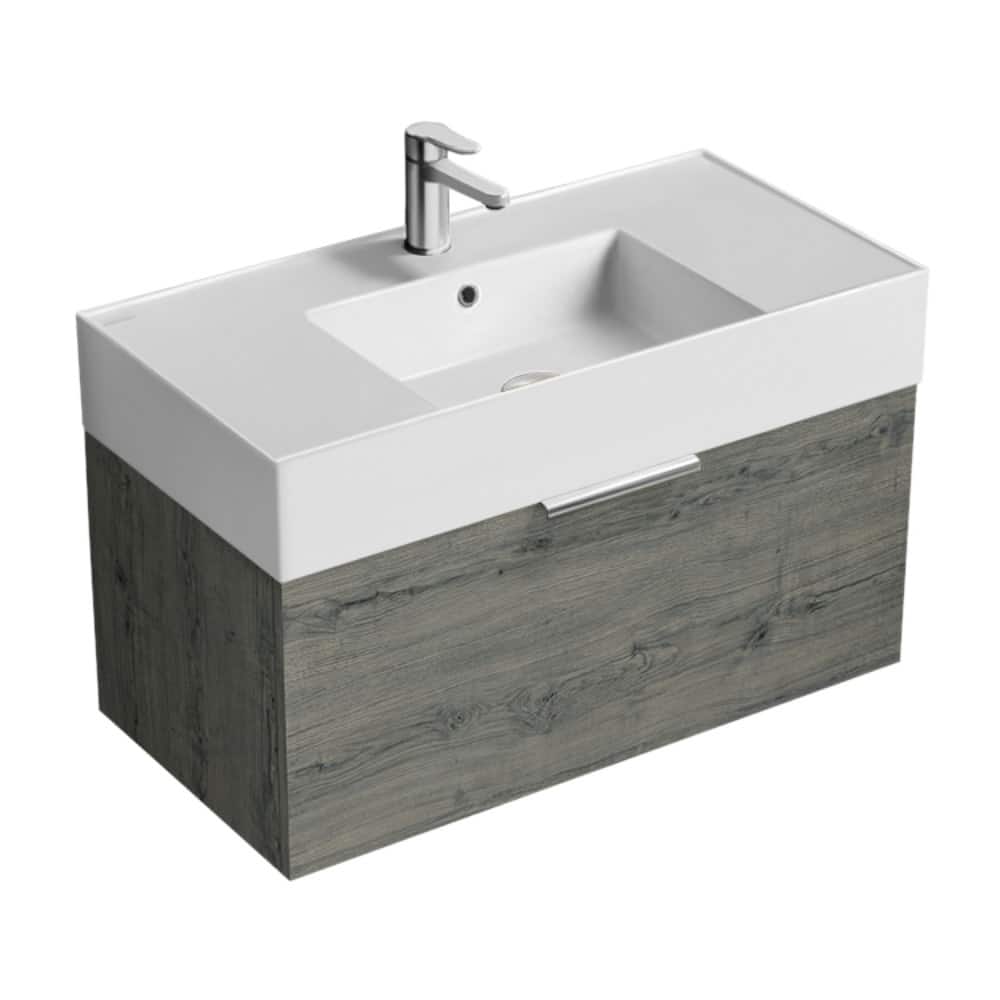 Nameeks Derin-3217-W-S Derin 32" Wall Mounted Single Basin Vanity Set
