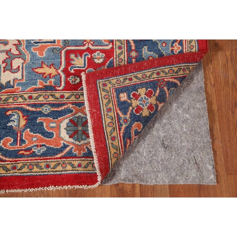 Kazak Living Room Area Rug Handmade Wool Carpet - 6'4" x 9'10"