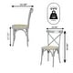 preview thumbnail 19 of 38, Colmar Classic Traditional X-Back Wood Rattan Dining Chair, Natural (Set of 2) by JONATHAN Y