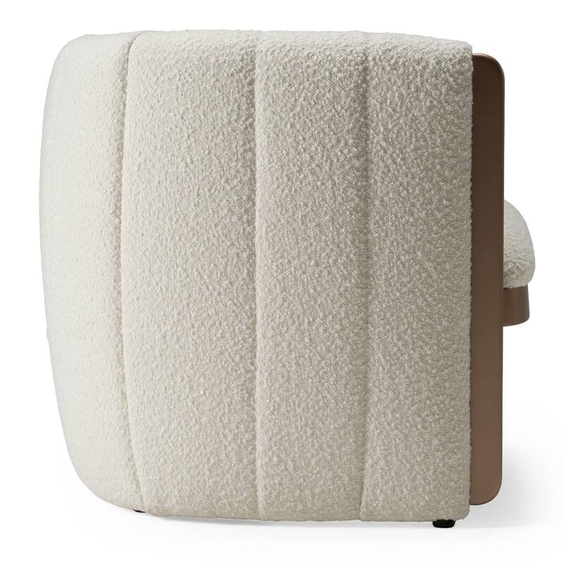 Modrest Joselyn Modern Cream Fabric Accent Chair