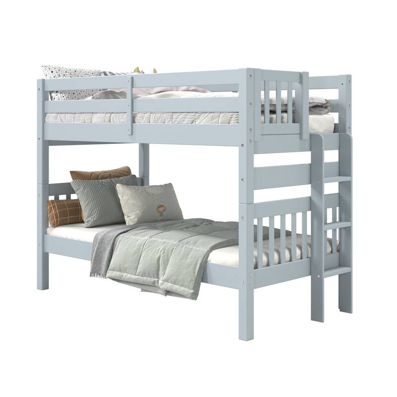 Taylor & Olive Trillium Twin over Twin Bunk Bed with End Ladder