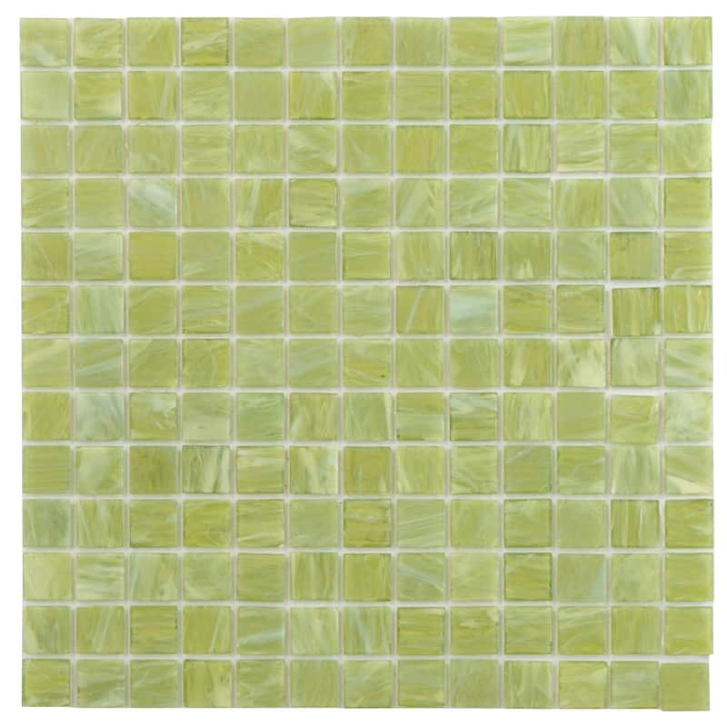 Apollo tile 12" x 12" Celestial Glossy Green Lizard Glass Tile (20 sq ft/case) - 20 Pack