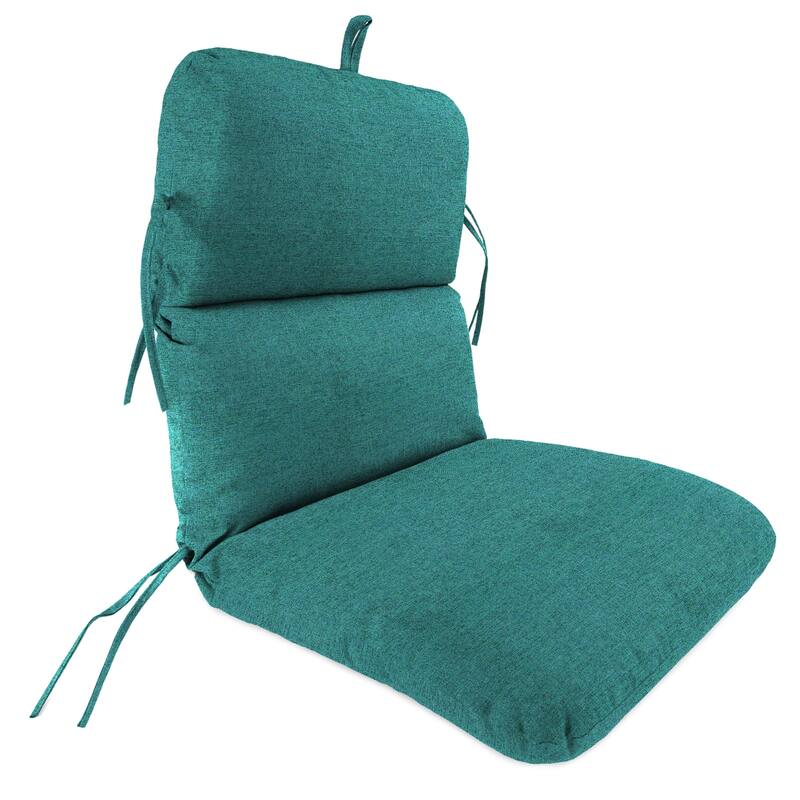 22" x 45" Outdoor Chair Cushion with Ties and Loop - 45'' L x 22'' W x 5'' H - Green Blue Turquoise