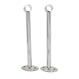 S Flanges Oval Wardrobe Rail Rod End Bracket Support Chrome Plated Oval Flange Base Wall Mounted 4 Pcs I3078949991