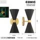 preview thumbnail 4 of 7, Kovacs P1827 Conic 2 Light 13" Tall Up / Downlight Wall Sconce with