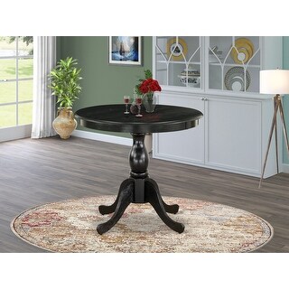 East West Furniture Antique Kitchen Table - a Round Dining Table Top ...