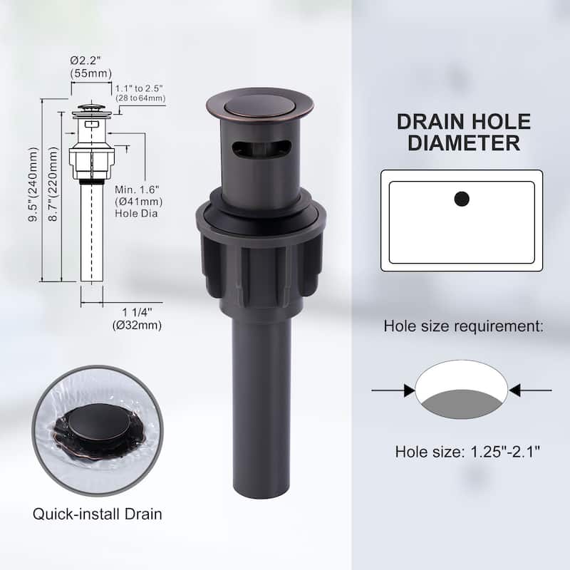 WOWOW 8 in. Widespread Bathroom Sink Faucet with Pop-Up Drain