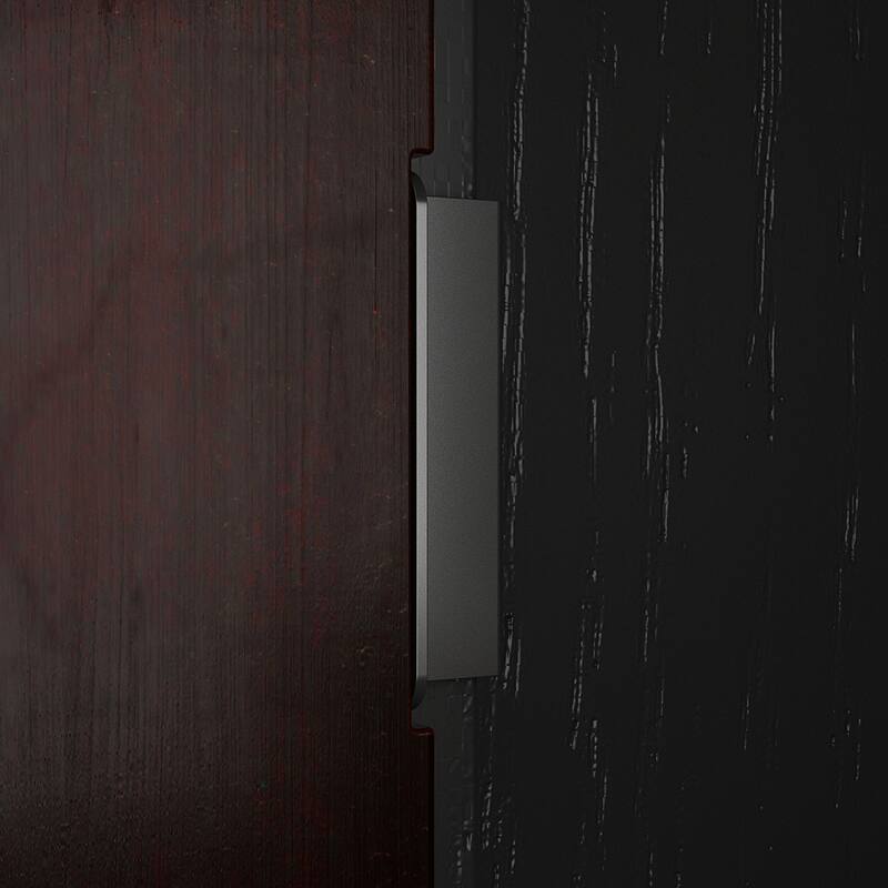 Asian Style Display Cabinet with Glass Doors Accent Curio Cabinet with Drawer Solid Wood and Tempered Glass Storage Shelf