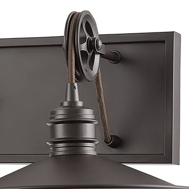 Elk Home Spindle Wheel Oil Rubbed Bronze Metal 4 Light Vanity Light