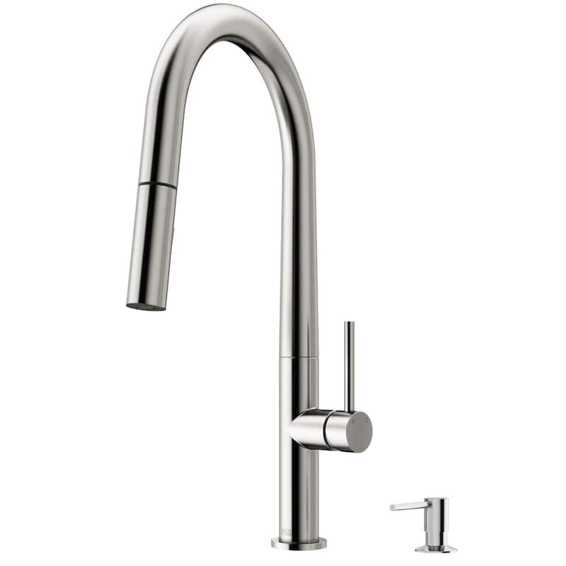 VIGO Greenwich 18" H Single Handle Pull-Down Sprayer Kitchen Faucet