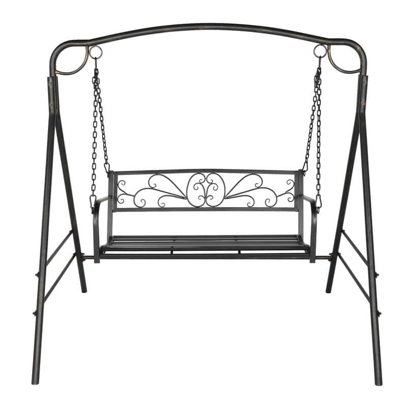 2-person Outdoor Metal Hanging Porch Swing