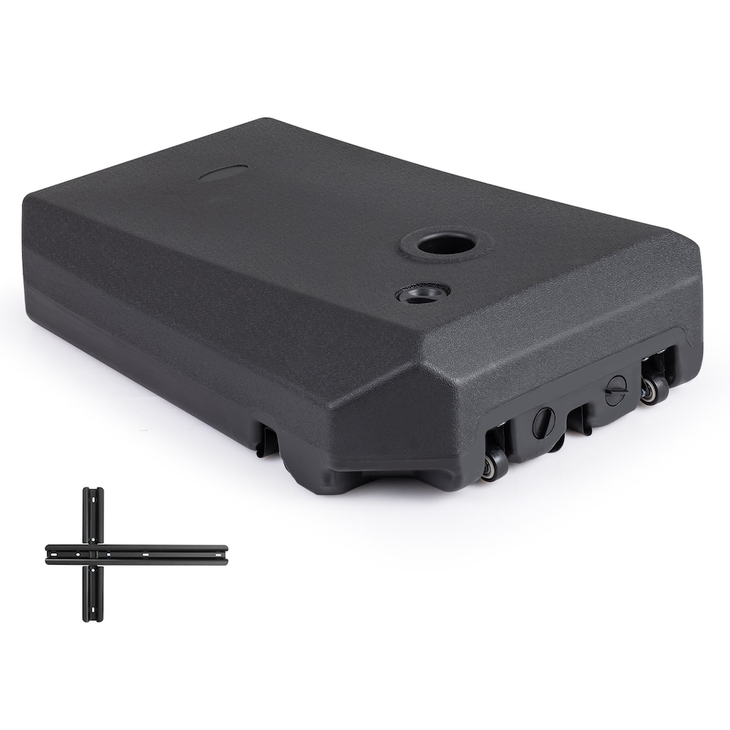 Gymax Cantilever Umbrella Base w/Wheels & Cross Base for 10 FT Offset