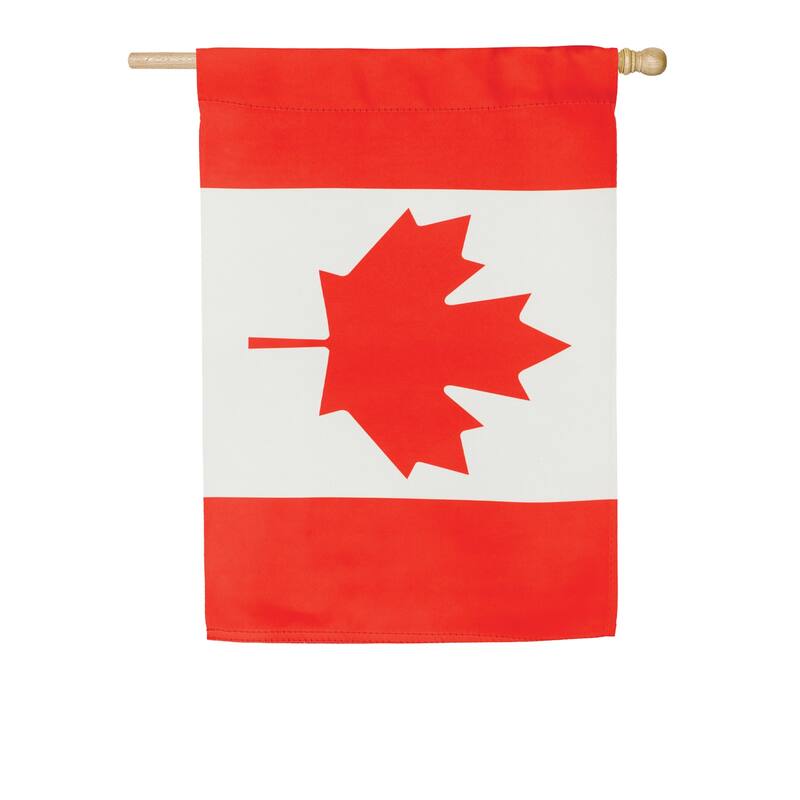 28 in. x 44 in. Canada House Suede Flag