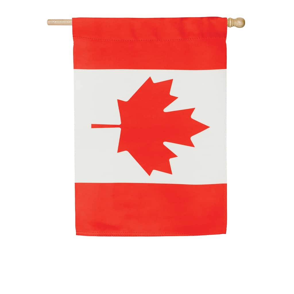 28 in. x 44 in. Canada House Suede Flag