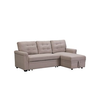 Beige Upholstered Modular Sleeper Sofa - Bed Bath &amp; Beyond - 37262943